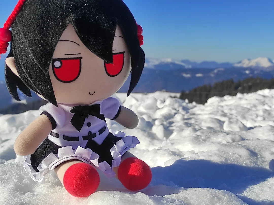 picture of aya from touhou in the snow